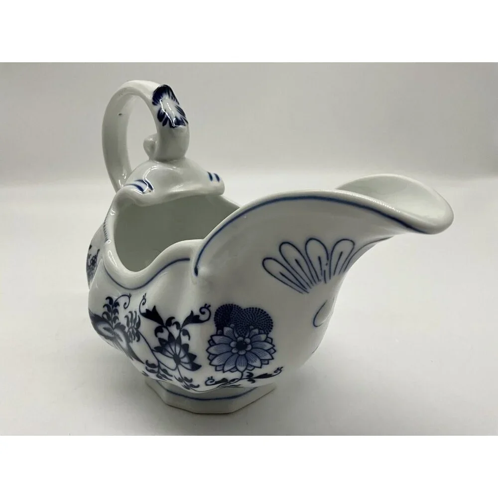 Blue Danube Large Blue & White Gravy Boat Blue Onion Retired Pattern Vintage
